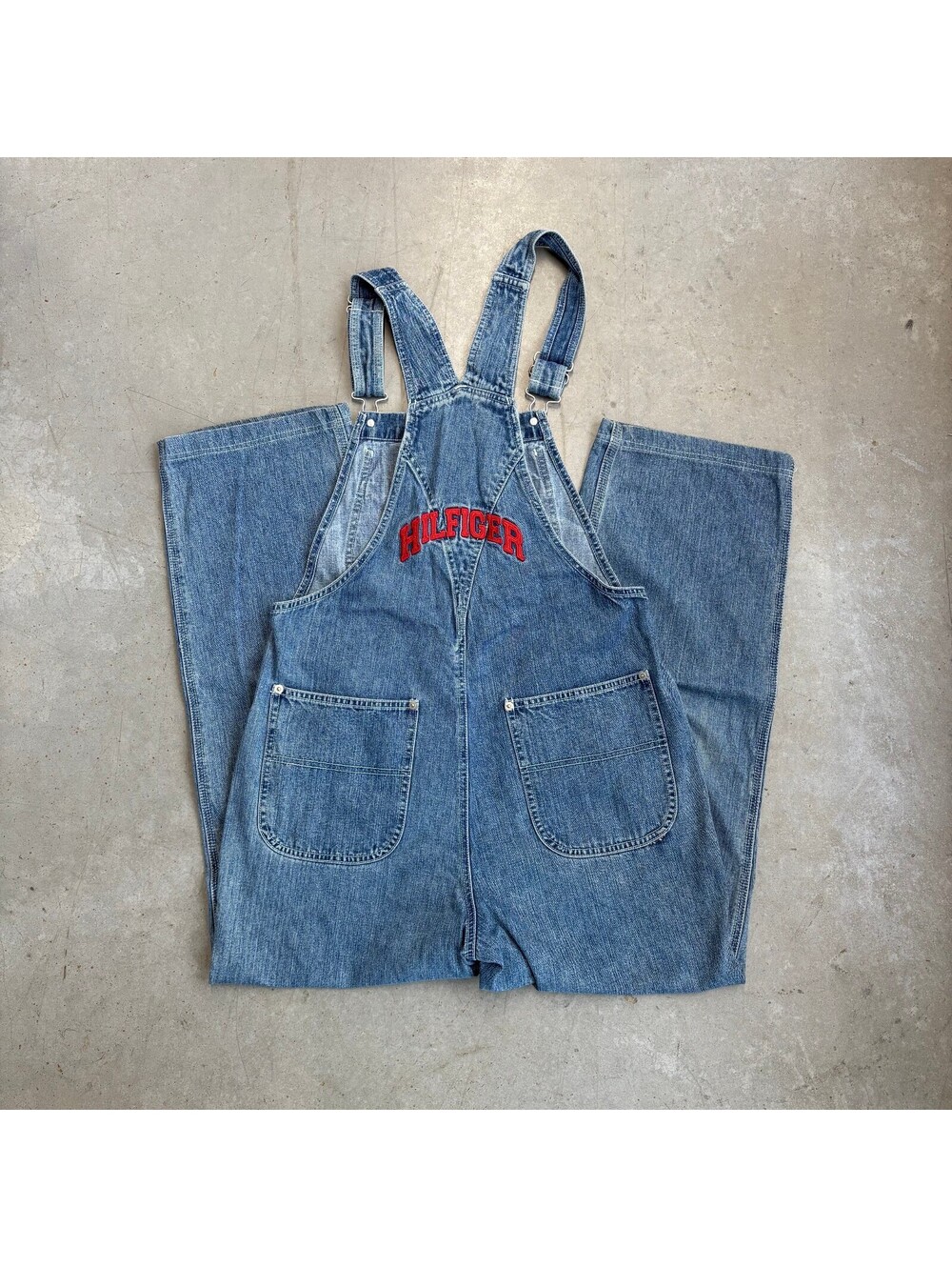 Vintage 2000s Tommy Hilfiger Embroidered Suspender Jeans Size 34